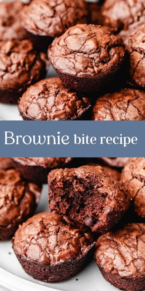 I Heart Eating, Easy Chocolate Chip Brownies, Brownie Muffins Recipe, Chocolate Brownie Muffins, Easy Brownie Bites Recipe, Brownies In Muffin Pans, Muffin Pan Brownies, Brownies In Mini Muffin Pan, Brownies In Muffin Tin