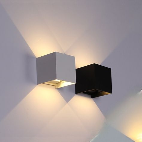 This wall light has a durable metal construction, and in terms of safety, this product is completely waterproof and heat-resistant with a rating of IP65. 
 Black and white are available in two colors. The black one is very dirt-resistant and easy to clean when used outdoors, and the white one can better integrate with the wall of the environment. 
 Square shape, fashionable and classic, not easy to outdated. The luminous angle can be adjusted freely, suitable for various lighting situations. 
 N Living Room Garden, Outdoor Wall Lamp, Room Garden, Indoor Lamp, Indoor Dining, Led Wall Lamp, Lamp Led, Outdoor Wall Lamps, Lamps Ceiling