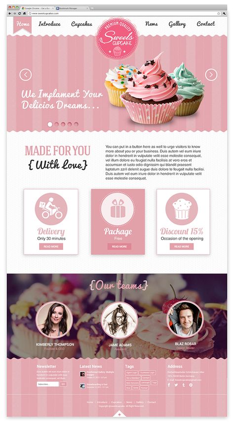 Sweet Cake on Behance Dessert Website Design, Bakery Website Design Inspiration, Cake Website Design, Cake Websites, Cake Website, Pink Website, Cookies Website, Website Branding Design, Bakery Website