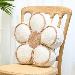 Sioloc Flower Pillow Flower Throw Pillow Flower Floor Cushion Cute Seat Cushion Aesthetic Floor Cushion Decorative Throw Pillow for Bed,Couch(White,15.7") Cushion Aesthetic, Aesthetic Floor, Couch White, Flower Floor, Pillow For Bed, Flower Throw Pillow, Backrest Pillows, Flower Cushion, Pillow Flower