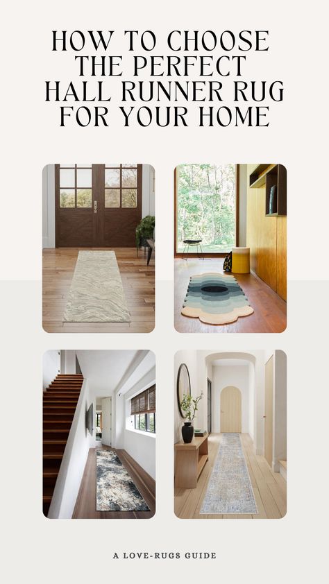 Your hallway or entryway is the first impression guests have of your home, and a well-chosen runner rug can transform this often-overlooked space into a welcoming entryway.

Whether you're looking to make a bold statement or simply want to add a touch of comfort underfoot, this guide will help you find the ideal hall runner rug for your home. 

#hallrunners #hallwayrunner #runnerrug #hallrunnerrug #entrywaydecor #halldecor #hallwaydecor #landingdecor #hallrunner #rugguide #decorguide Apartment Hallway Runner, Hallway Runners Ideas Entrance Halls, Runner In Hallway, Hall Runner Rug, Runner Rug Placement, Hallway Rugs Ideas, Hallway Runners Ideas, Long Narrow Hallway, Landing Decor