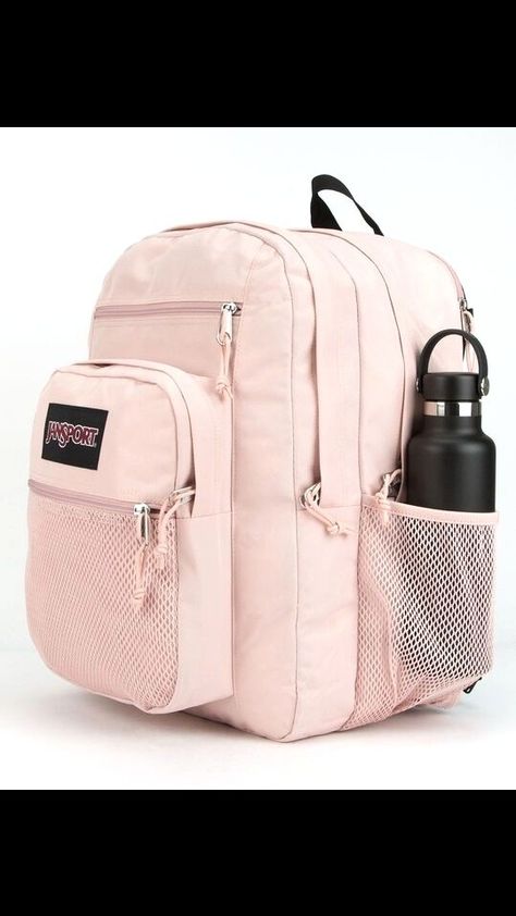 Pink Jansport Backpack, Big Backpacks For School, Black Jansport Backpacks, Pink Bookbag, Cute Backpacks For School, Mochila Jansport, Mochila Nike, Preppy Backpack, High School Backpack