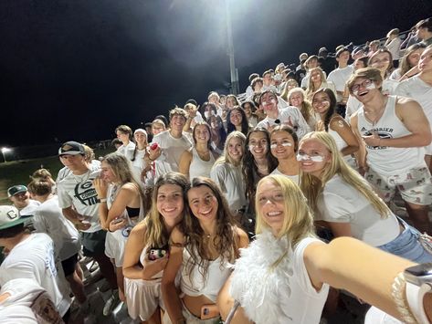 Whiteout Football Theme Outfit, Whiteout Football Game, White Out Football Game Outfit, White Out Football Game, Highschool Goals, Spirit Week Themes, Football Game Outfit Highschool, Highschool Football, Outfits For Highschool