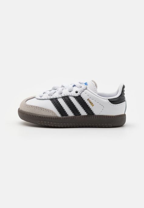 adidas Originals SAMBA OG KIDS - Trainers - footwear white/core black Baby Adidas Shoes, Baby Sambas, Samba Sneakers, Adidas Samba Outfit, Samba Shoes, Kd Sneakers, Samba Outfit, Sneakers Kids, Adidas Baby