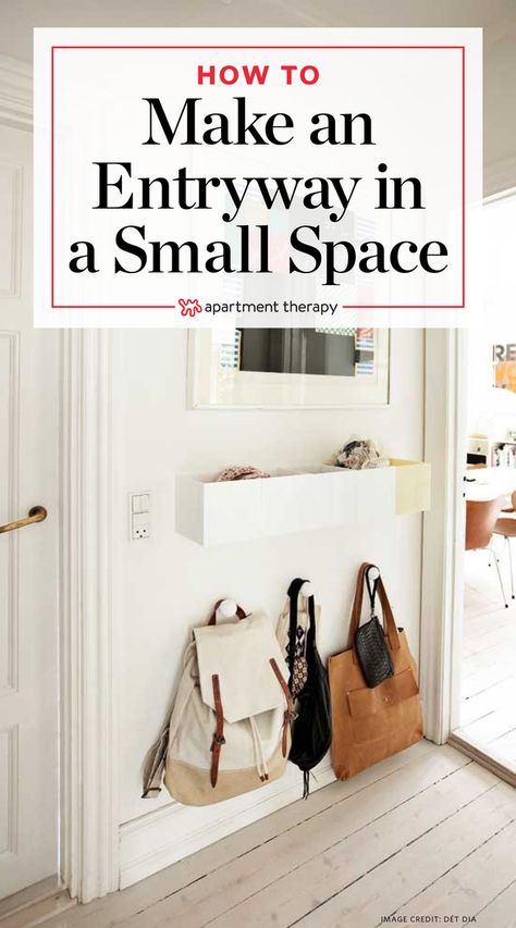 Small Space Entryway Ideas | Apartment Therapy Entryway Ideas Apartment, Small Space Entryway, Apartment Therapy Small Spaces, Entryway Decor Small, Apartment Entrance, Small Apartment Bedrooms, Apartment Entryway, Space Apartments, Small Entryways