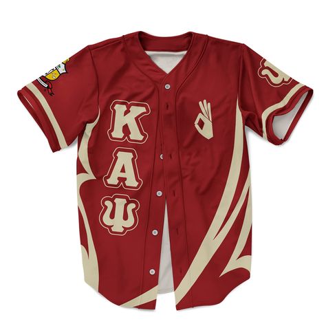 Athletic Fabric, Baseball Shirt Designs, Kappa Alpha Psi Fraternity, Alpha Fraternity, Jersey Collection, Design Jersey, Kappa Alpha Psi, Class Shirt, Street Fashion Men Streetwear