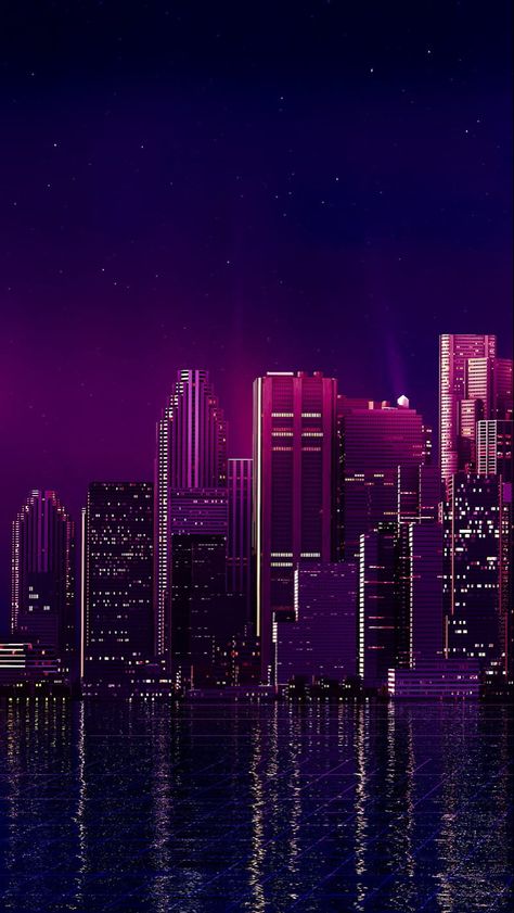 Pink And Purple City Aesthetic, Purple And Magenta Aesthetic, Neon Spotify Covers, Neon Athestic, Neon Backgrounds Aesthetic, Retro City Aesthetic, Neon Night Aesthetic, Neon Astethic, Neon Retro Aesthetic