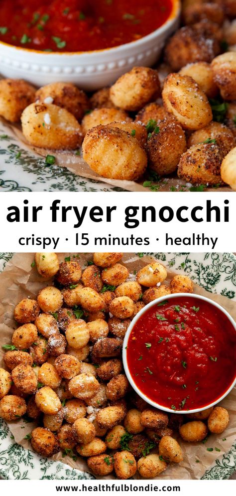 Air Fryer Gnocchi, Gnocchi Dishes, Sweet Potato Gnocchi, Air Fryer Oven Recipes, Air Fry Recipes, Gnocchi Recipes, Air Fryer Dinner Recipes, Air Fryer Recipes Easy, Air Fryer Recipes Healthy