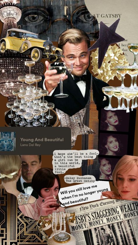 #thegreatgatsby #gatsby #theroaringtwenties #20's #Lanadelrey #youngandbeautiful The Great Gatsby Moodboard, Great Gatsby Mood Board, Great Gatsby Collage, Jordan Baker Great Gatsby, The Great Gatsby Aesthetic, Great Gatsby Aesthetic, Gatsby Aesthetic, The Great Gatsby Movie, Gatsby Movie