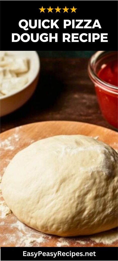 Looking to whip up pizza in a flash? This quick and easy Italian pizza dough recipe is the hero you need. Just a few simple ingredients and your pizza night will be absolutely fabulous! Perfect for both novice chefs and seasoned cooks, you'll learn how to make tasty homemade pizza dough that’s ready in no time. Say goodbye to store-bought crusts! Make personal-sized pizzas or a big family pie – the options are endless. Let’s bake this delicious pizza heaven together! Homemade Italian Pizza Dough, Easy Italian Pizza Dough, Fast Pizza Dough, Quick And Easy Pizza Dough, Simple Pizza Dough, No Rise Pizza Dough, Pizza Dough Recipe Quick, Making Pizza At Home, Homemade Italian Pizza