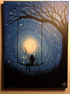 Amazing Silhouettes Art For Inspiration (7) Silhouette Arte, Fairy Paintings, Charcoal Drawings, Seni Cat Air, 수채화 그림, Simple Acrylic Paintings, Book Illustrations, Fairy Angel, Silhouette Art