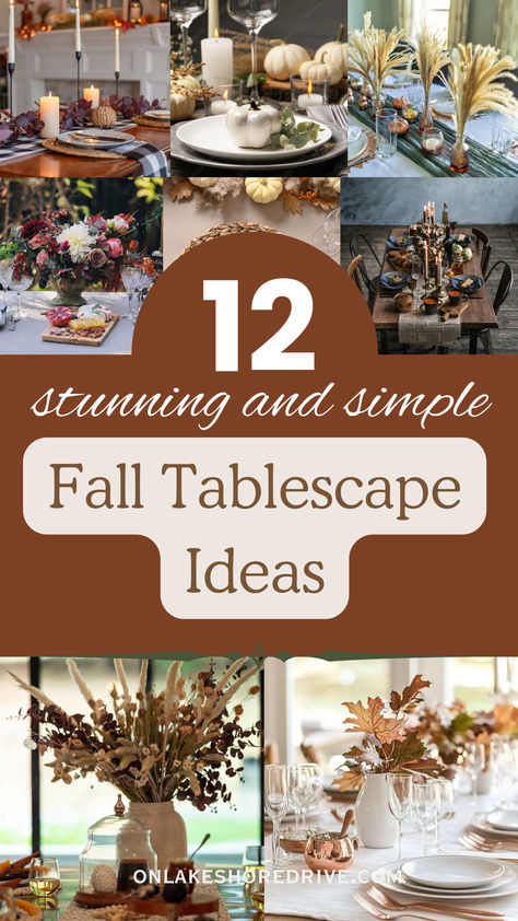 fall tablescapes Rustic Fall Tablescapes, Fall Tablescapes Simple, Outdoor Fall Tablescapes, Fall Brunch Tablescape, Easy Fall Centerpieces For Table, Fall Dinner Party Tablescape, Fall Table Scapes Ideas, Fall Tablescapes Farmhouse, Simple Fall Tablescapes