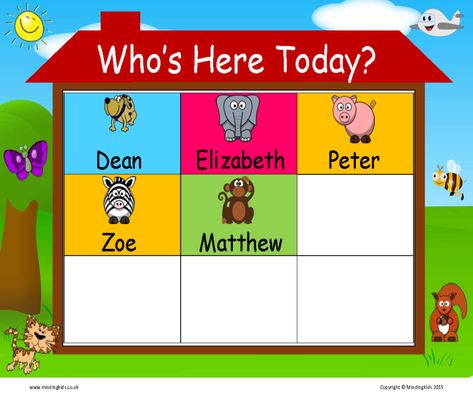 New Resources to INVOLVE children and BRIGHTEN up your setting! - MindingKids Look Who's Here Today Preschool, Who's Here Today Preschool Chart, Birthday Chart Classroom, Self Registration, Preschool Charts, Eyfs Classroom, Classroom Charts, Name Recognition, Fun Indoor Activities