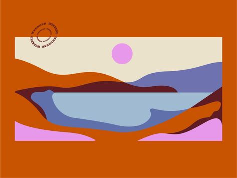 Graphic Landscape Illustration, Doodle Person, Illustrated Landscape, Vector Landscape Illustration, Mountains Images, Landscape Graphic Design, Landscape Shapes, Graphic Design Landscape, Horizon Illustration