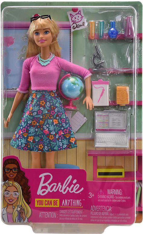 Barbie Teacher Doll & Accessories Set Barbie Litdh, Barbie Cars, Teacher Barbie, School Barbie, Barbie Bday, Barbie Doll Head, Barbie Chelsea Doll, Barbie Playsets, Barbie Doll Set