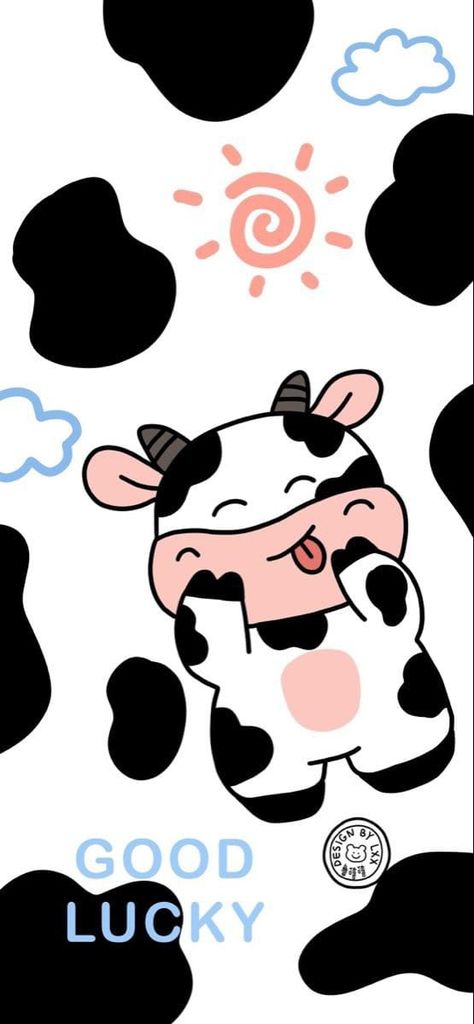 Disney Silhouette Art, Cow Wallpaper, Cow Print Wallpaper, Cow Pictures, Iphone Wallpaper Kawaii, Cute Kawaii Animals, Wallpaper Doodle, Wallpaper Cute, Cute Wallpaper For Phone