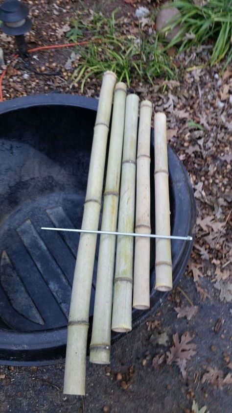 DIY+Clacking+Bamboo+Water+Feature Bamboo Water Feature, Diy Bamboo Projects, Japanese Water Feature, Shishi Odoshi, Yard Pond, Deer Deterent, Bamboo Water Fountain, Relaxing Patio, Pondless Waterfall