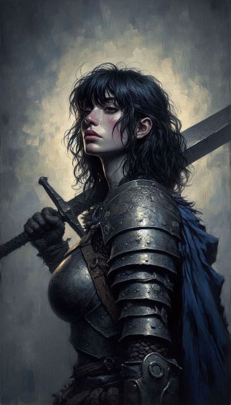 Mother Character Art, Black Armor Female, Strong Woman Character Design, Woman Knight Art, Dark Medieval Fantasy Art, Female Dark Knight, Medieval Warrior Woman, Female Warrior Character Design, Female Knight Art