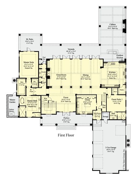 The Hampton Road a Southern Tidewater home. Floorplan Ideas, Barndo Plans, Ranch Plans, Multigenerational House, Southern Style House Plans, Southern House Plan, Cottage Bungalow, Ceiling Plan, Southern House