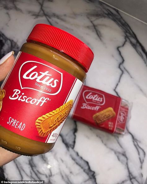 Lotus Biscoff spread launches in supermarkets across Australia | Daily Mail Online Kawaii Snacks, Lotus Biscoff Spread, Food Photography Dessert, Biscoff Spread, Lotus Biscoff, Kitty Clothes, Hello Kitty Clothes, Cute Galaxy Wallpaper, Food Articles