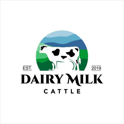 Milk Logo Cow Cattle Farm Dairy Milk Logo, Cow Logo, Cattle Farm, Dairy Cow, Farm Logo, Cattle Farming, Jazz Guitar, Milk Powder, Milk Cow