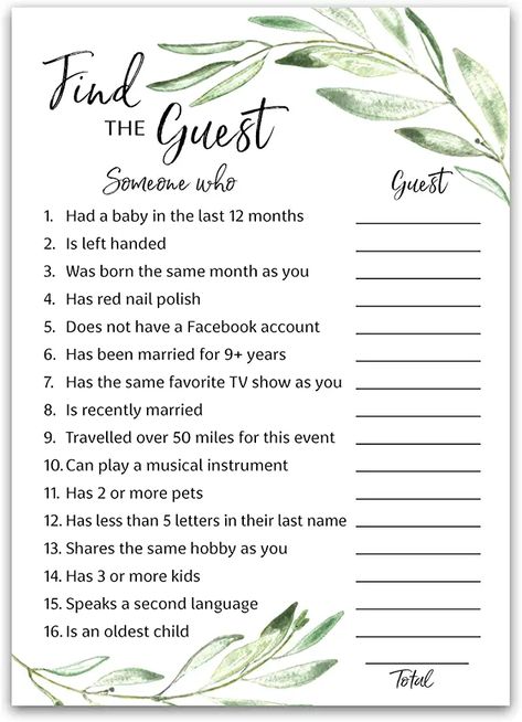 Boho Boy Baby Shower Games, Garden Theme Baby Shower Games, Sage Green Baby Shower Games, Guess The Guest Game, Botanical Baby Shower Games, Gender Neutral Sprinkle, Find The Guest Baby Shower Game, Green Baby Boy Shower Ideas, Simple Neutral Baby Shower Ideas