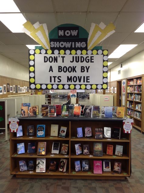 Library Recommendation Display, Middle School Library Display Ideas, School Library Book Displays, Monthly Ideas, School Library Decor, Library Programming, School Library Displays, Teen Library, Library Bulletin Board