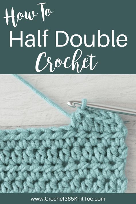 Learn how to half double crochet stitch (HDC) with this easy tutorial! #halfdoublecrochet #crochetstitches #hdc #crochet365knittoo Crochet Half Double Crochet Blanket, How To Do A Hdc In Crochet, Half Double Crochet Tutorial Videos, How To Half Double Crochet, Crochet Double Stitch, Half Double Crochet Blanket, Double Crochet Stitch Tutorial, Double Crochet Baby Blanket, Hdc Crochet