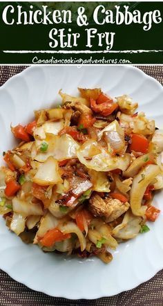 Chicken And Cabbage Stir Fry, Chicken Cabbage Stir Fry, Stir Fried Cabbage Recipes, Fried Cabbage Recipes, Stir Fry Chicken, Cabbage Recipes Healthy, Chicken Cabbage, Cabbage Stir Fry, Fry Chicken