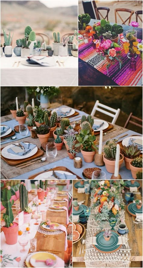 Taco Theme Wedding Shower Ideas, Muted Mexican Theme Party, Cactus Table Centerpiece, Southwest Table Decor, Southwest Party, Tulum Party, Arizona Party, Mexican Dinner Party, Cactus Centerpiece