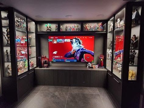 Inbox (5,181) - jose.vega@fmpco.com - Factory Motor Parts Mail Anime Display Case, Toy Collector Room Ideas, Action Figure Room, Collector Room Ideas, Movie Collection Display, Action Figure Shelf, Action Figure Display Ideas, Figure Display Ideas, Lego Collection Display