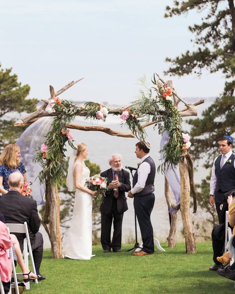 Driftwood Chuppah, Jewish Wedding Chuppah, Wedding Chuppah, Beach Wedding Decorations Reception, Jewish Wedding Ceremony, Fancy Flowers, Eclectic Wedding, Cape Cod Wedding, Summer Romance