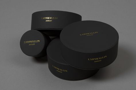 Lars Wallin Jewelry Jewelry Box Design, Luxury Packaging Design, Swedish Fashion, Cool Packaging, Pack Design, Graphic Design Packaging, Box Paper, Round Box, Packing Design