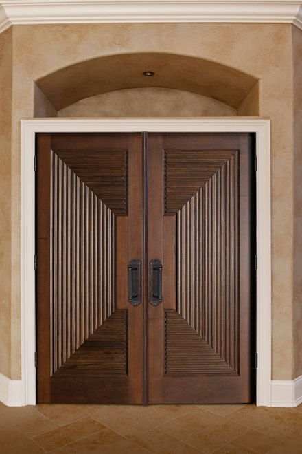 Classic Mahogany Solid Wood Front Entry Door - Double - DBI-580 DD Pintu Ganda, Mahogany Wood Doors, Solid Wood Entry Doors, Arsitektur Art Deco, Wooden Double Doors, Custom Interior Doors, Double Doors Exterior, Solid Wood Interior Door, Wooden Main Door