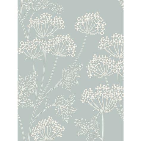 Cow parsley JL Tapet Inspiration, Living Room Classic, Cow Parsley, Floral Damask, Blue Colour Palette, Paper Wallpaper, Bathroom Wallpaper, Wallpaper Bedroom, Wallpaper Online