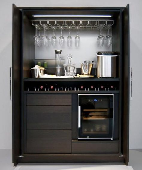 Top 70 Best Home Mini Bar Ideas - Cool Beverage Storage Spots Kaffe Station, Small Home Bar Ideas, Home Mini Bar, Small Bars For Home, Kitchen Bar Design, Bar Mini, Bar Unit, Bar In Casa, Modern Home Bar