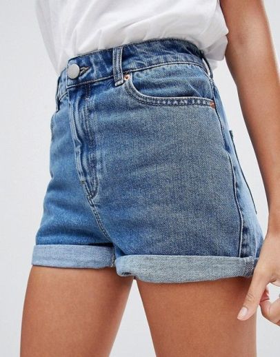 Jean Short Outfits, Rok Mini, Outfits Mit Shorts, Rock Outfit, Trendy Swimwear, Mom Shorts, Denim Details, Denim Design, Summer Fashion Outfits