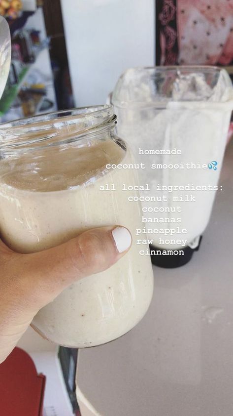 ✰ daily dose ✰ Healthy Vegan Dessert, Super Healthy Smoothie Recipes, Easy Smoothie Recipe, Super Healthy Smoothies, Resep Smoothie, Healthy Smoothie Recipes, Coconut Smoothie, Healthy Green Smoothies, Healthy Drinks Smoothies