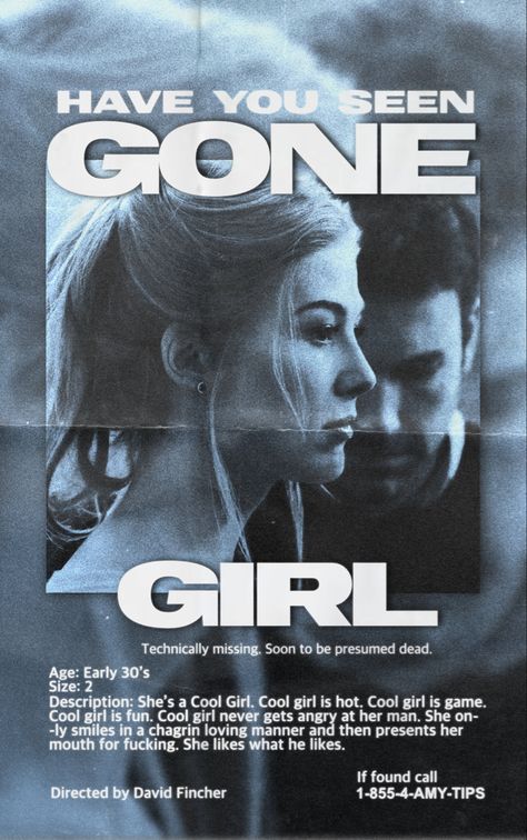 Creative Film Poster Design, Creative Movie Poster Design, Movie Posters Graphic Design, Gone Girl Poster, Creative Movie Posters, Speak Poster, Tv Girl Poster, 2000 Poster, Film Posters Art