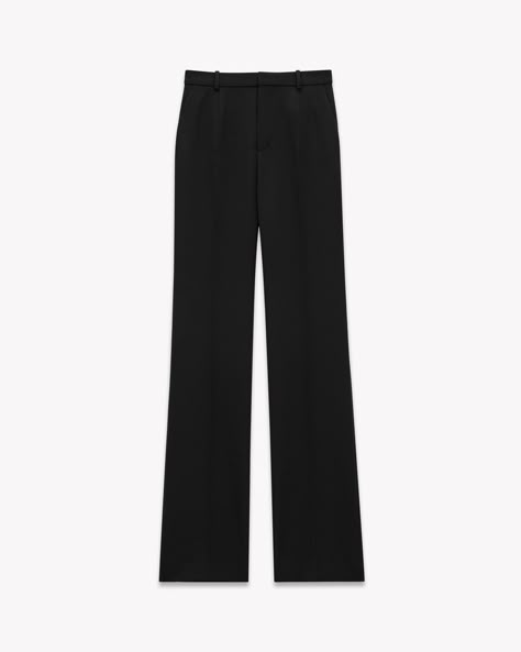 Flared Tuxedo Pants in Grain de Poudre | Saint Laurent | YSL.com Ysl Pants, Handbags Collection, Fall Handbags, Tuxedo Pants, Fall 24, Crossbody Bags For Travel, Black Strapless Dress, Black Flare, Boot Pumps