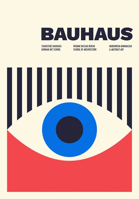 bauhaus eye poster Eye Illustration Design Graphics, Bauhaus Design Graphic, Bauhaus Art Paintings, Bauhaus Color Palette, Bauhaus Design Pattern, Bauhaus Illustration, Bauhaus Design Poster, Bauhaus Graphic Design, Bauhaus Graphic