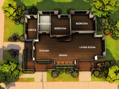 Sims 4 Floorplan 4 Bedroom, Sims 4 Lot Names, 1 Story Sims House Layout, Ts4 Floor Plans, Sims Layout Floor Plans, Sims 4 Roof Ideas, Sims 4 House Layout Floor Plans, Sims 4 Small House Floor Plans, Sims 4 Inspo House