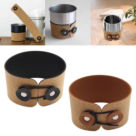 Home-Furniture-DIY | Sporting-Goods | Vehicle Parts & Accessories | Toys & Games | Crafts | Health & Beauty | Business, Office & Industrial PU Leather Drink Carrier Reusable Cup Sleeves for Shopping Outgoing Travel Description: Coffee Cup Holder: This coffee iced drink cup holder can decorative your cups and protect them, send them nice photos and record them Fits Most Drinking Cups: This PU leather cup holder is designed for reusable coffee cups, collapsible cups, hot tea cups, and ladies cups. Leather Cup Holder, Cup Carrier, Coffee Mug Holder, Camping Accesorios, Drink Carrier, Coffee Holder, Coffee Cup Holder, Cup Sleeves, Coffee Cup Sleeves