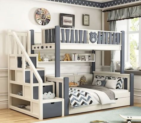 Bunks with elegance 💕 Design Modern Bunk Beds Offering Attractive Space Sacing Ideas for Large and Small Rooms Bunk Beds For Small Room, Kids Bunk Bed Rooms, Cool Bunk Bed, Bunk Bed Room Ideas, Bunk Beds Kids, Bilik Tidur Perempuan, Bedroom Layouts For Small Rooms, Bunk Beds Small Room, Bedroom 2023