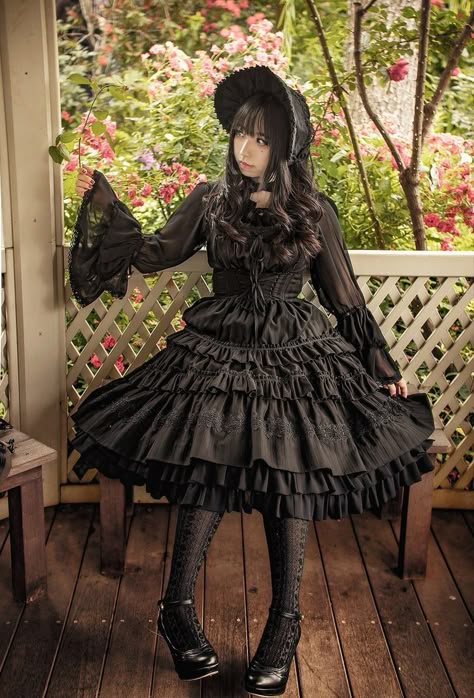 Dollette Dress, Dresses Cosplay, Estilo Harajuku, Dark Dress, Lolita Outfits, Gothic Dress, J Fashion, Gothic Outfits, Goth Outfits