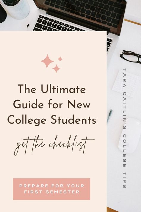 You’re an incoming freshman or new college student and you feel there’s SO much to be done before school starts. Every school year there’s an invisible checklist of what you need to do. It’s the same thing every time —sign up for classes, pay tuition, buy books, get supplies, etc., but there’s always one thing that pops up that you forgot to do. This guide for new college students provides a solid foundation to successfully prepare you for your first semester of college. New College Student, College Guide, College Checklist, Before School Starts, College Resources, College Freshman, University Courses, School Starts, Student Guide