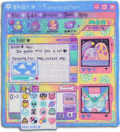 Arte Do Kawaii, 8bit Art, Japon Illustration, Arte Sketchbook, Dessin Adorable, Kawaii Art, Computer Screen, Pastel Aesthetic, A Drawing