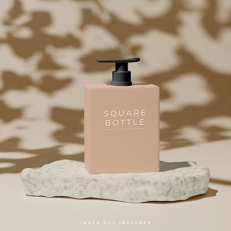 Square Cosmetic Packaging, Black Cosmetics, Bottle Images, Cosmetics Mockup, Sign Mockup, Skincare Packaging, Cosmetic Bottles, Cosmetic Design, Bag Mockup