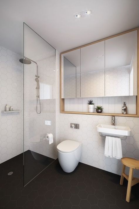 Adding an en suite shower room is both a convenient and a luxurious addition to your home. Dekorere Bad, Toilet Sink, Bathroom Mirror Cabinet, Bathroom Layout, Laundry In Bathroom, Mirror Cabinets, Bathroom Remodel Master, House Bathroom, Bathroom Toilets