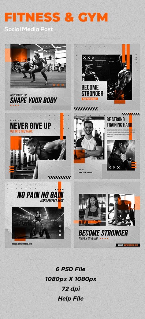 Gym Grid Instagram, Gym Instagram Post Design, Instagram Swipe Post Design, Gym Post Design, Gym Posts Instagram, Fb Post Design, Fitness Instagram Feed, Modern Instagram Post, Instagram Grid Design